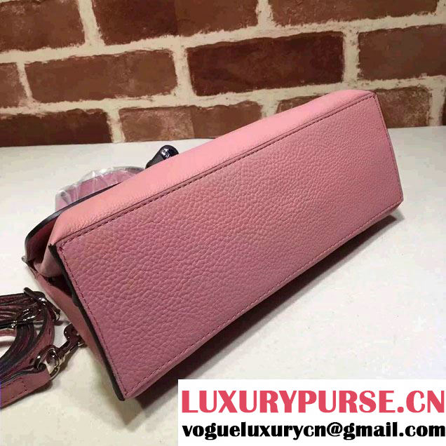 Gucci Bamboo Daily Leather Top Handle Small Bag 370831 Pink
