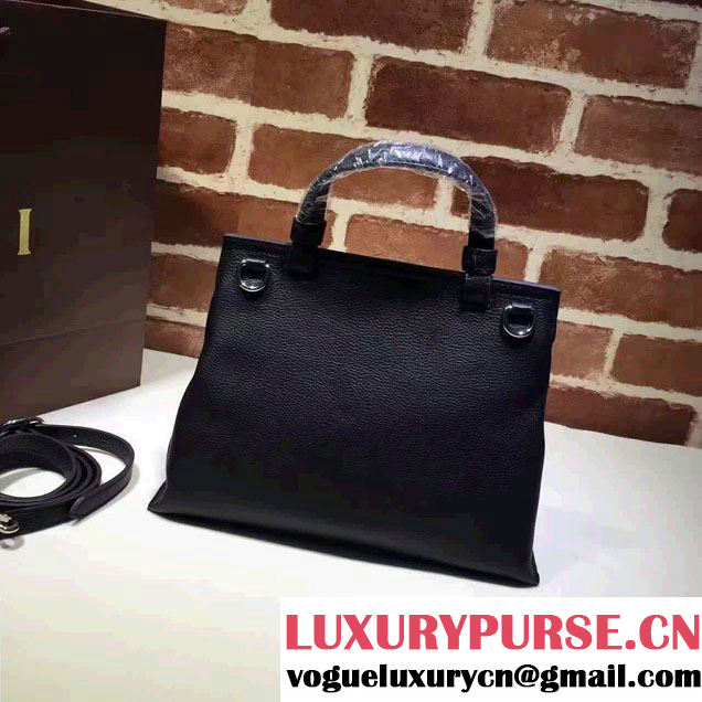 Gucci Bamboo Daily Leather Top Handle Small Bag 370831 Black