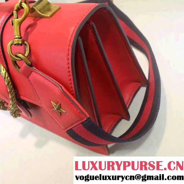 Gucci Dionysus Leather Top Handle Medium Bag 448075 Red 2016