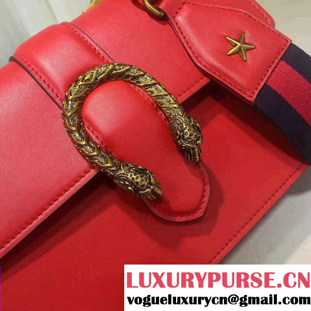 Gucci Dionysus Leather Top Handle Medium Bag 448075 Red 2016