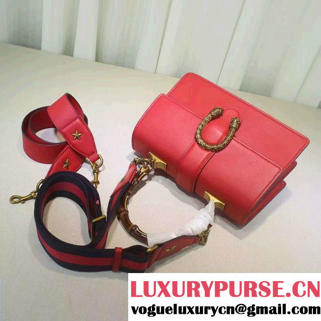 Gucci Dionysus Leather Top Handle Medium Bag 448075 Red 2016