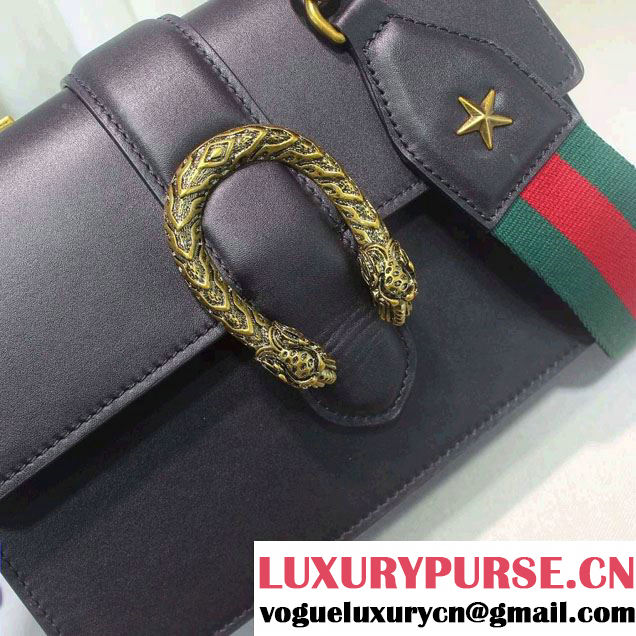 Gucci Dionysus Leather Top Handle Medium Bag 448075 Black 2016