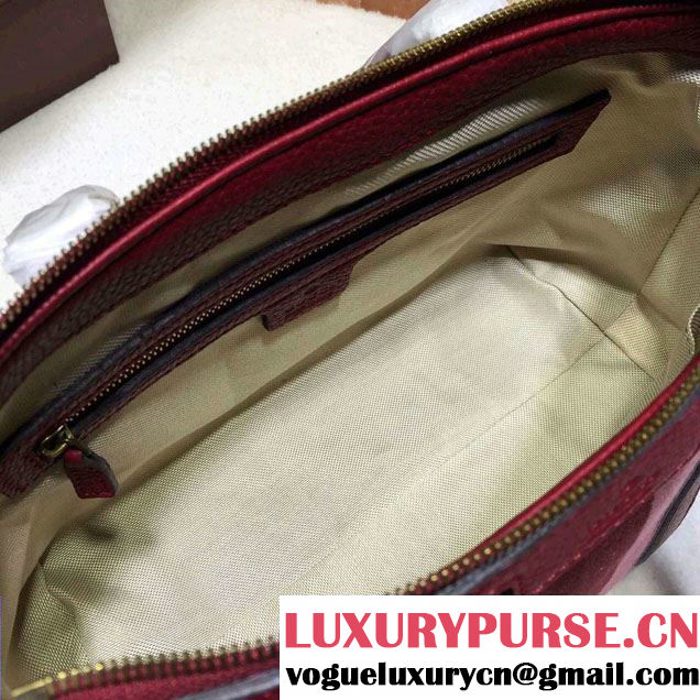 Gucci Rania Original GG Canvas Top Handle Small Bag 353114 Burgundy