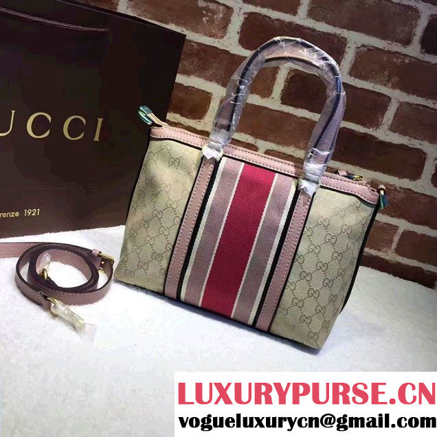 Gucci Rania Original GG Canvas Top Handle Small Bag 353114 Nude Pink