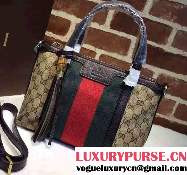 Gucci Rania Original GG Canvas Top Handle Small Bag 353114 Coffee