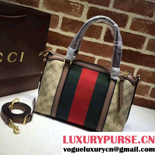 Gucci Rania Original GG Canvas Top Handle Small Bag 353114 Camel