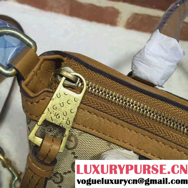 Gucci Rania Original GG Canvas Top Handle Small Bag 353114 Apricot