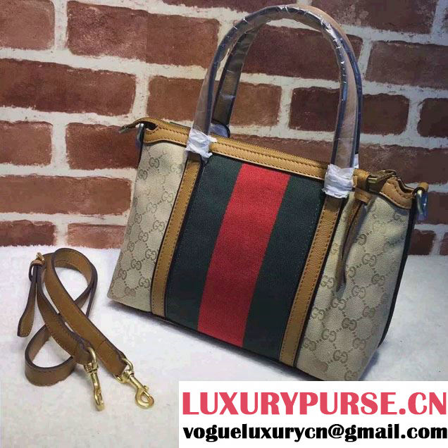 Gucci Rania Original GG Canvas Top Handle Small Bag 353114 Apricot