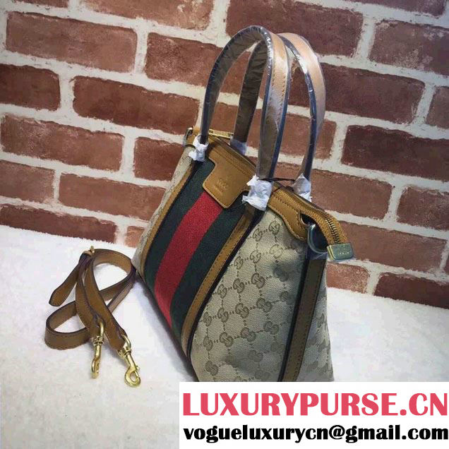 Gucci Rania Original GG Canvas Top Handle Small Bag 353114 Apricot