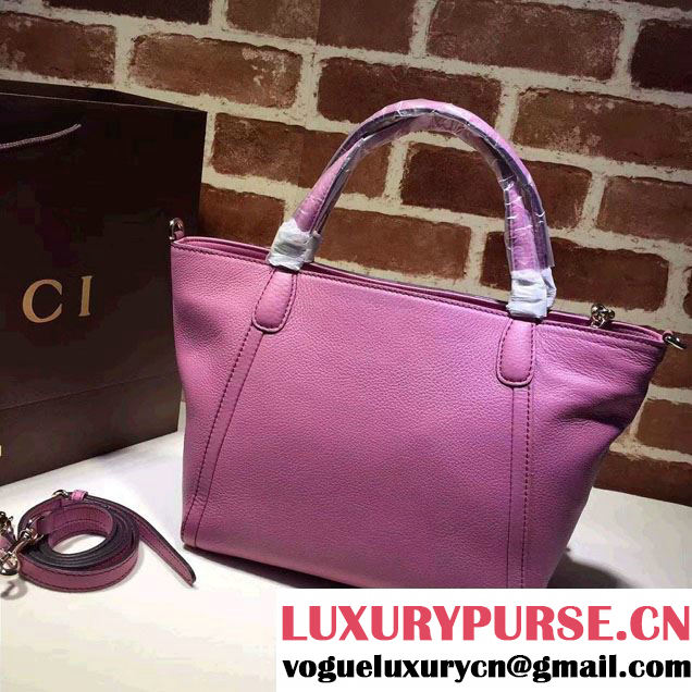 Gucci Soho Leather Top Handle Small Bag 369176 Fushia