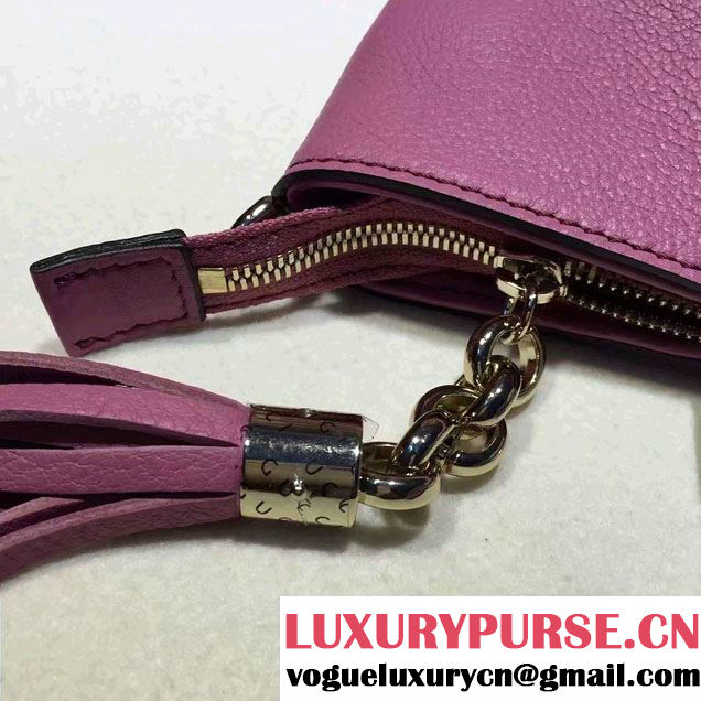 Gucci Soho Leather Top Handle Small Bag 369176 Fushia