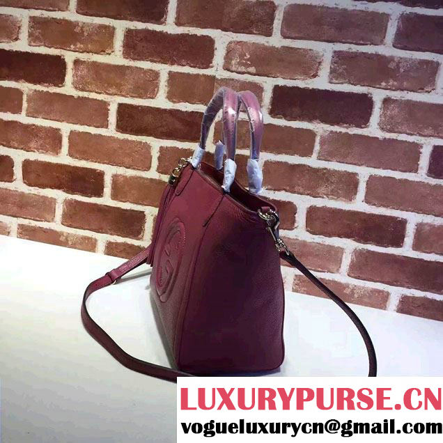 Gucci Soho Leather Top Handle Small Bag 369176 Antiqued Rose