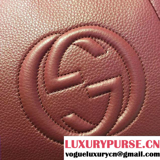 Gucci Soho Leather Top Handle Small Bag 369176 Antiqued Rose