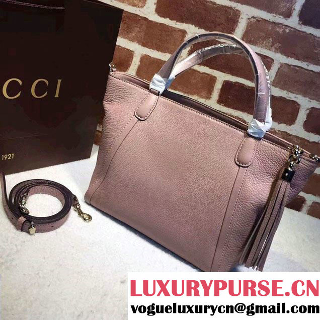 Gucci Soho Leather Top Handle Small Bag 369176 Nude Pink