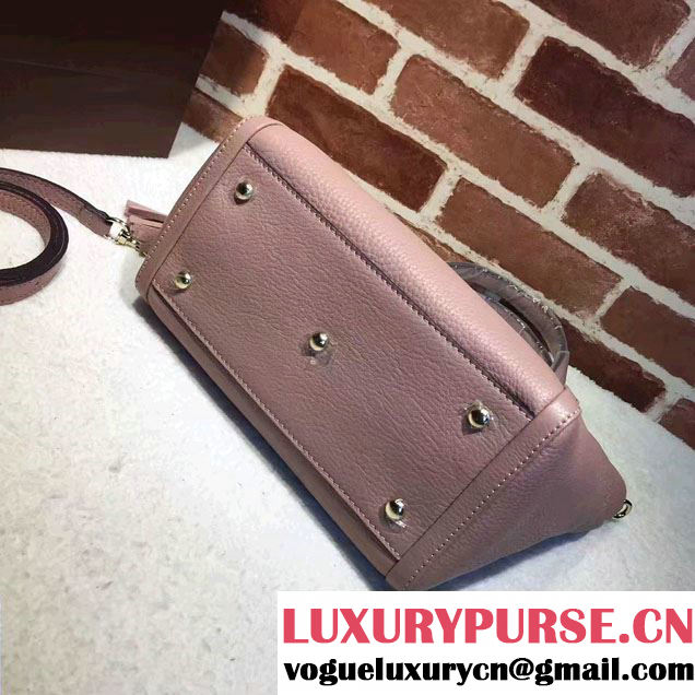Gucci Soho Leather Top Handle Small Bag 369176 Nude Pink