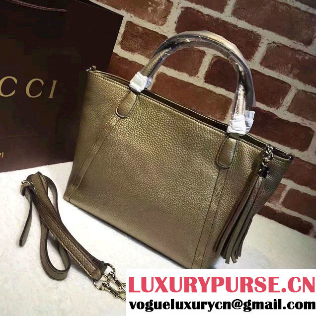 Gucci Soho Leather Top Handle Small Bag 369176 Gold