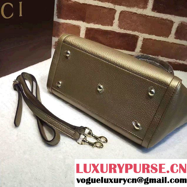 Gucci Soho Leather Top Handle Small Bag 369176 Gold