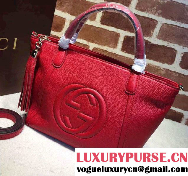 Gucci Soho Leather Top Handle Small Bag 369176 Red