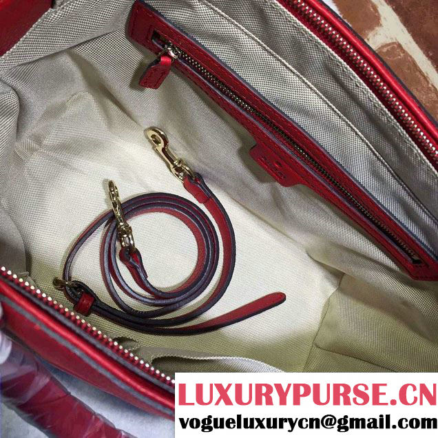 Gucci Soho Leather Top Handle Small Bag 369176 Red
