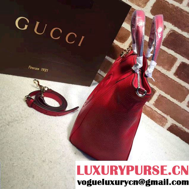 Gucci Soho Leather Top Handle Small Bag 369176 Red