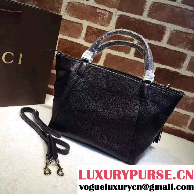 Gucci Soho Leather Top Handle Small Bag 369176 Black