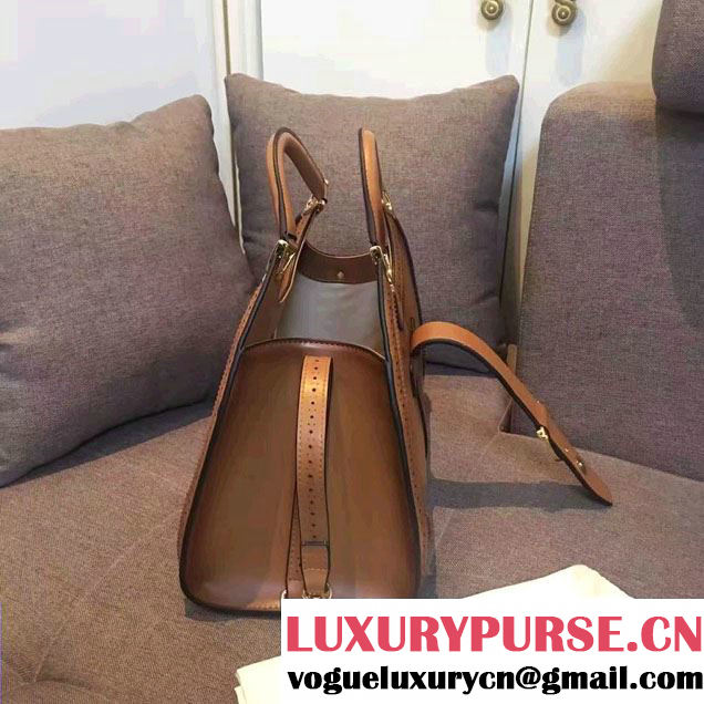 Gucci Stirrup Leather Top Handle Medium Bag 277514 Khaki