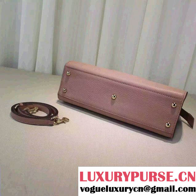 Gucci Soho Leather Top Handle Medium Bag 431571 Nude Pink 2016