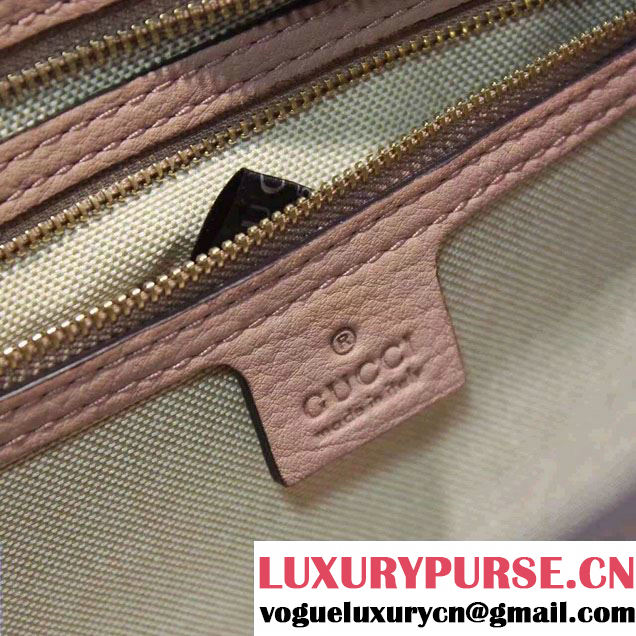 Gucci Soho Leather Top Handle Medium Bag 431571 Nude Pink 2016