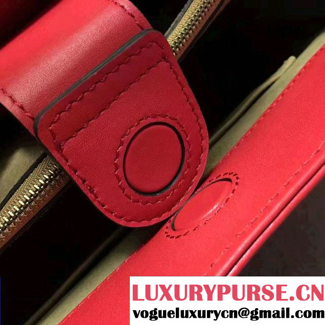Gucci GG Marmont Matelassé Chevron Top Handle Medium Bag 443505 Red 2016