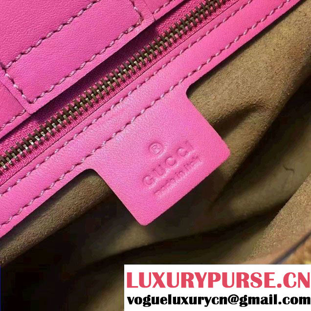 Gucci GG Marmont Matelassé Chevron Top Handle Small Bag 448054 Fushia 2016