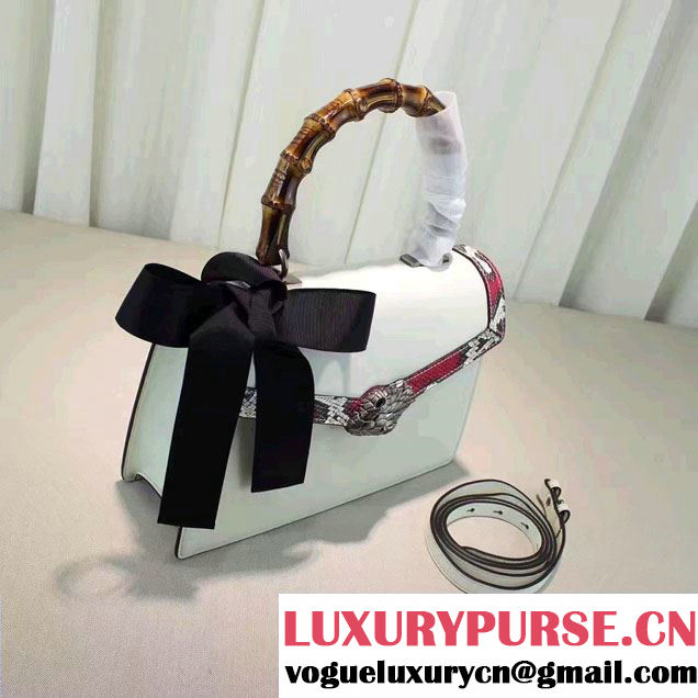 Gucci Lilith Leather Top Handle Small Bag 453751 White 2016