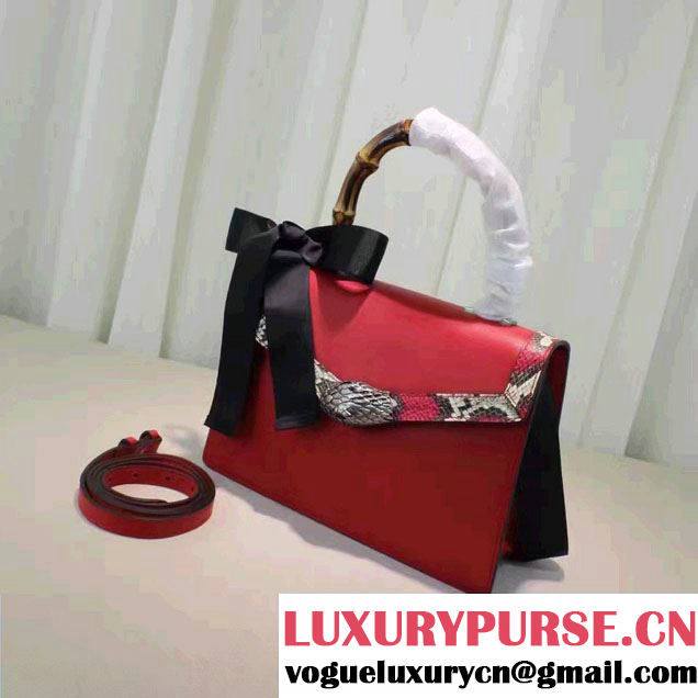 Gucci Lilith Leather Top Handle Small Bag 453751 Red 2016