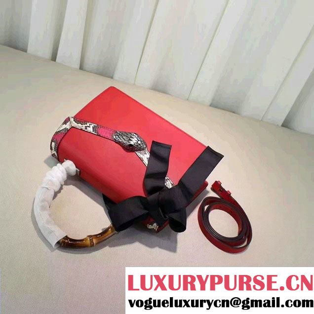 Gucci Lilith Leather Top Handle Small Bag 453751 Red 2016