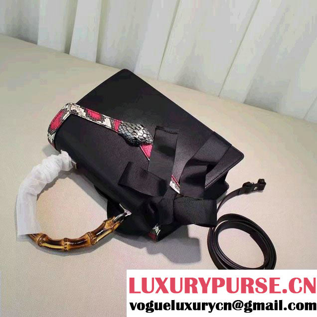 Gucci Lilith Leather Top Handle Small Bag 453751 Black 2016