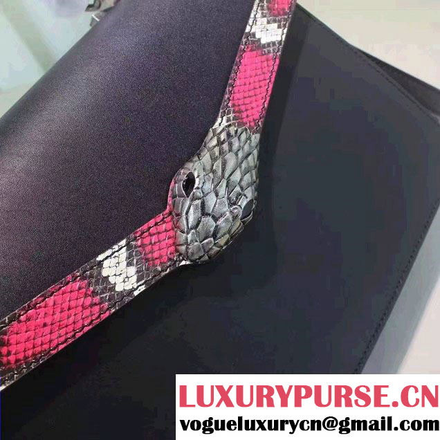 Gucci Lilith Leather Top Handle Small Bag 453751 Black 2016