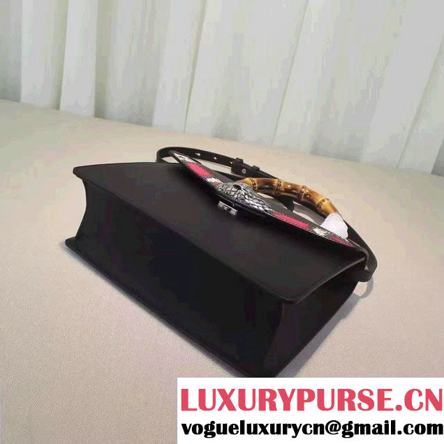 Gucci Lilith Leather Top Handle Small Bag 453751 Black 2016