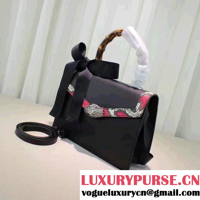 Gucci Lilith Leather Top Handle Small Bag 453751 Black 2016