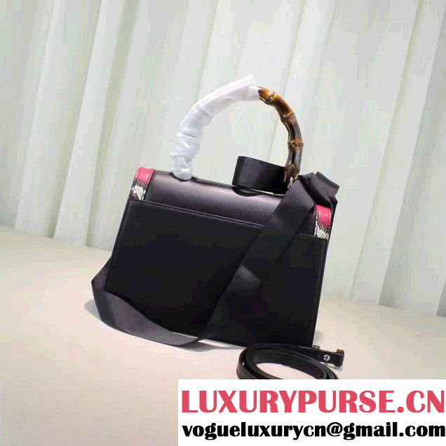 Gucci Lilith Leather Top Handle Small Bag 453751 Black 2016