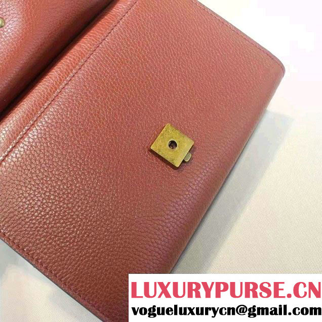 Gucci GG Marmont Leather Top Handle Mini Bag 442622 Brown 2016