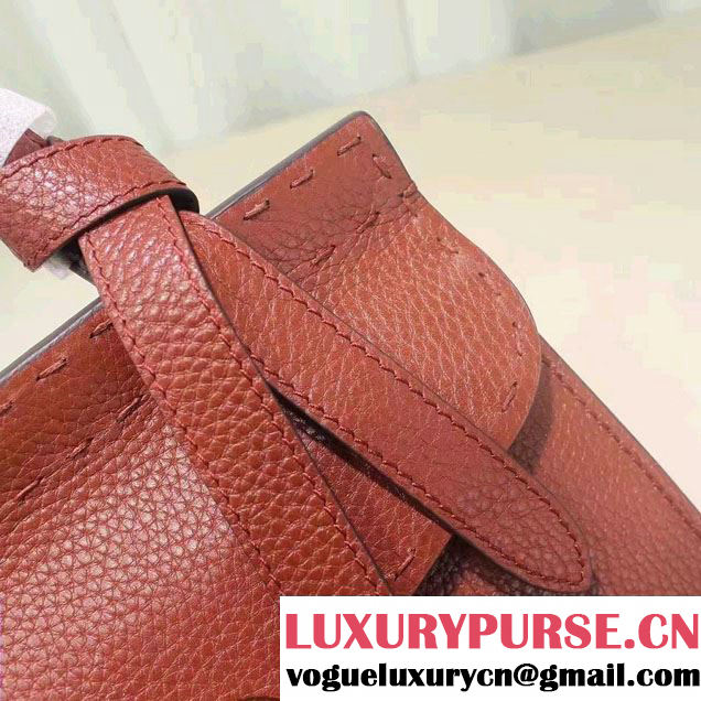 Gucci GG Marmont Leather Top Handle Mini Bag 442622 Brown 2016