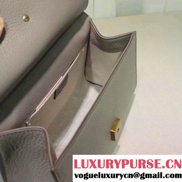 Gucci GG Marmont Leather Top Handle Mini Bag 442622 Gray 2016