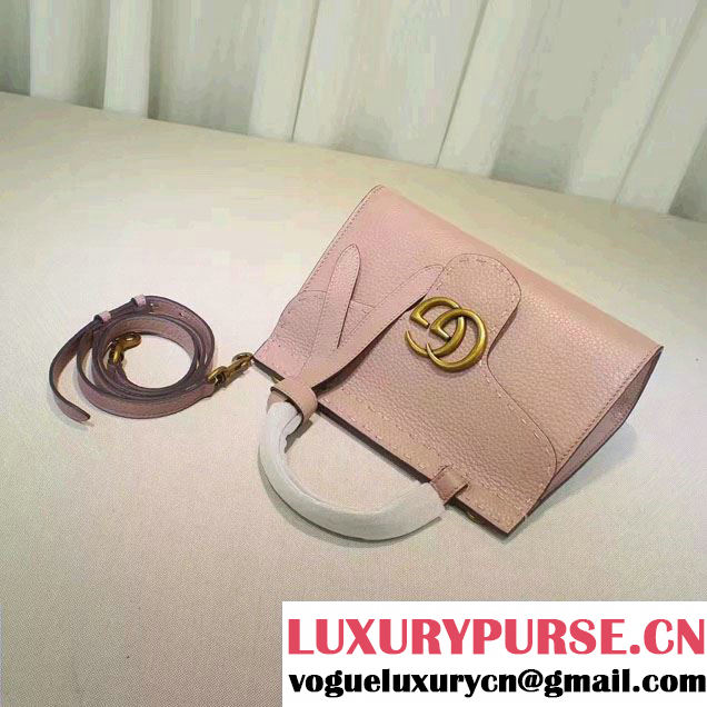 Gucci GG Marmont Leather Top Handle Mini Bag 442622 Nude Pink 2016