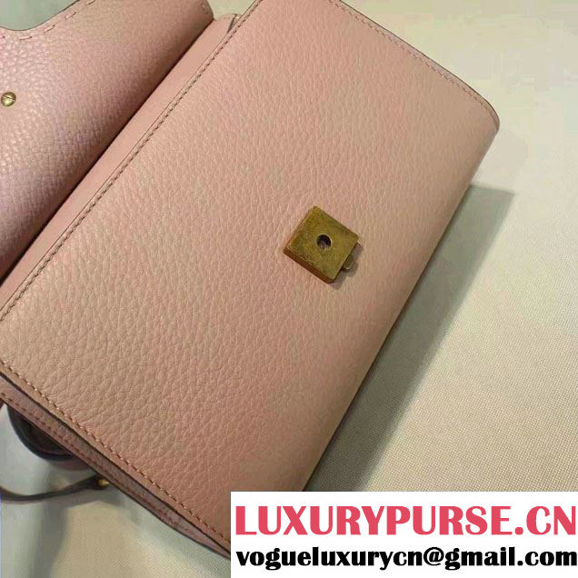 Gucci GG Marmont Leather Top Handle Mini Bag 442622 Nude Pink 2016
