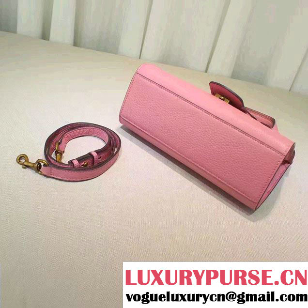 Gucci GG Marmont Leather Top Handle Mini Bag 442622 Pink 2016