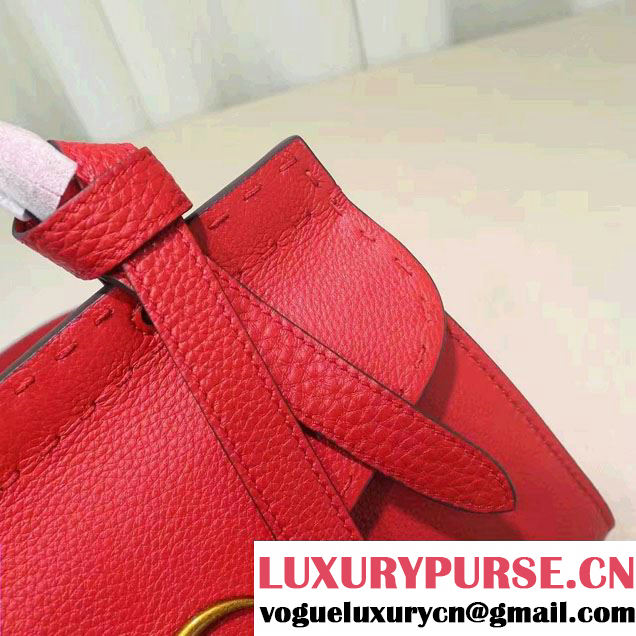 Gucci GG Marmont Leather Top Handle Mini Bag 442622 Red 2016