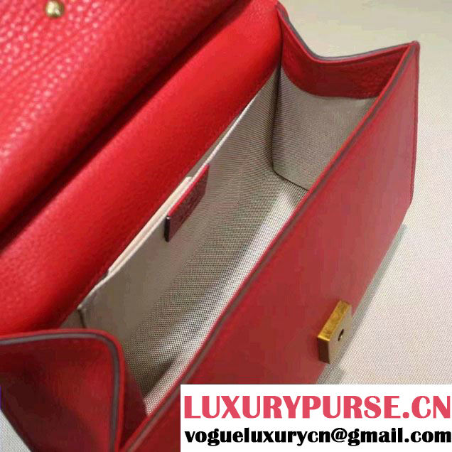 Gucci GG Marmont Leather Top Handle Mini Bag 442622 Red 2016