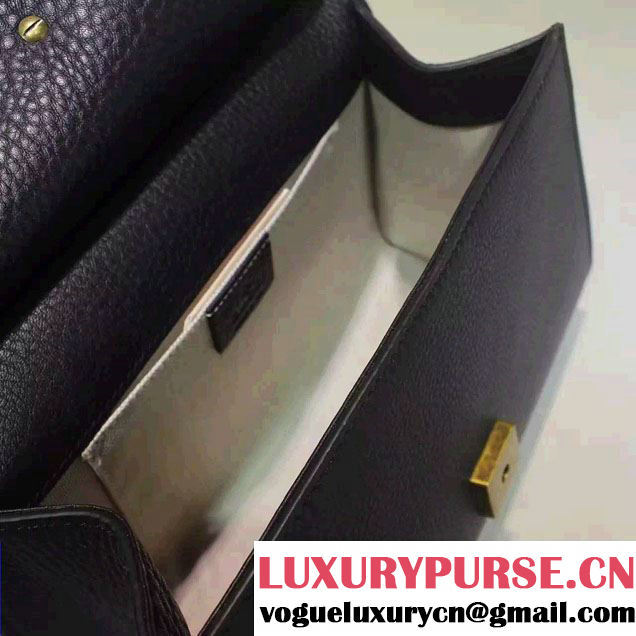 Gucci GG Marmont Leather Top Handle Mini Bag 442622 Black 2016