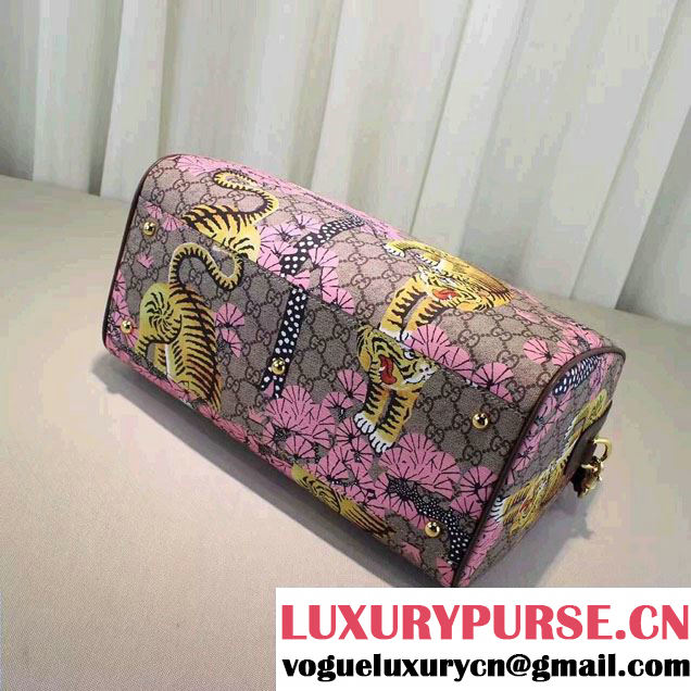 Gucci Bengal Top Handle Medium Boston Bag 409527 Pink 2016