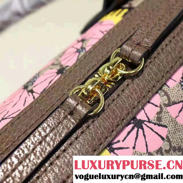 Gucci Bengal Top Handle Small Boston Bag 409529 Pink 2016