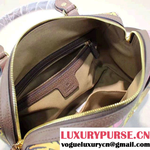 Gucci Bengal Top Handle Small Boston Bag 409529 Pink 2016